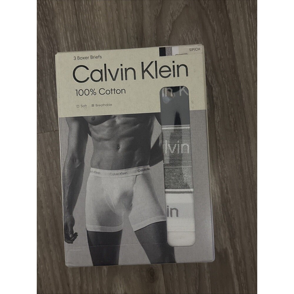 Calvin Klein Men's Cotton Classics 3-Pack Boxer Briefs - Small